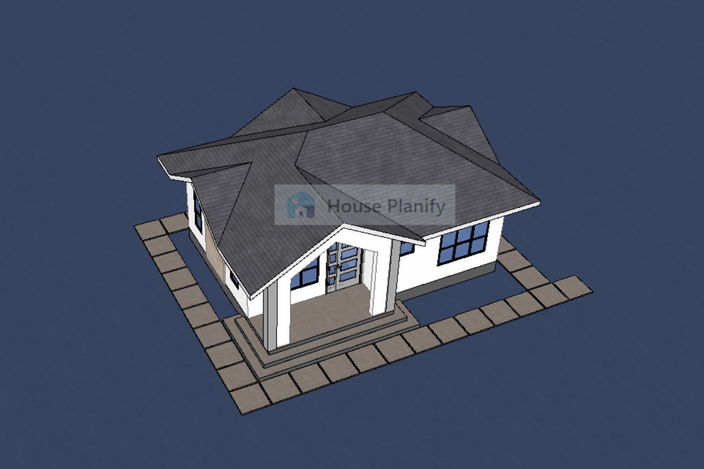 1100B Bungalow Roof View