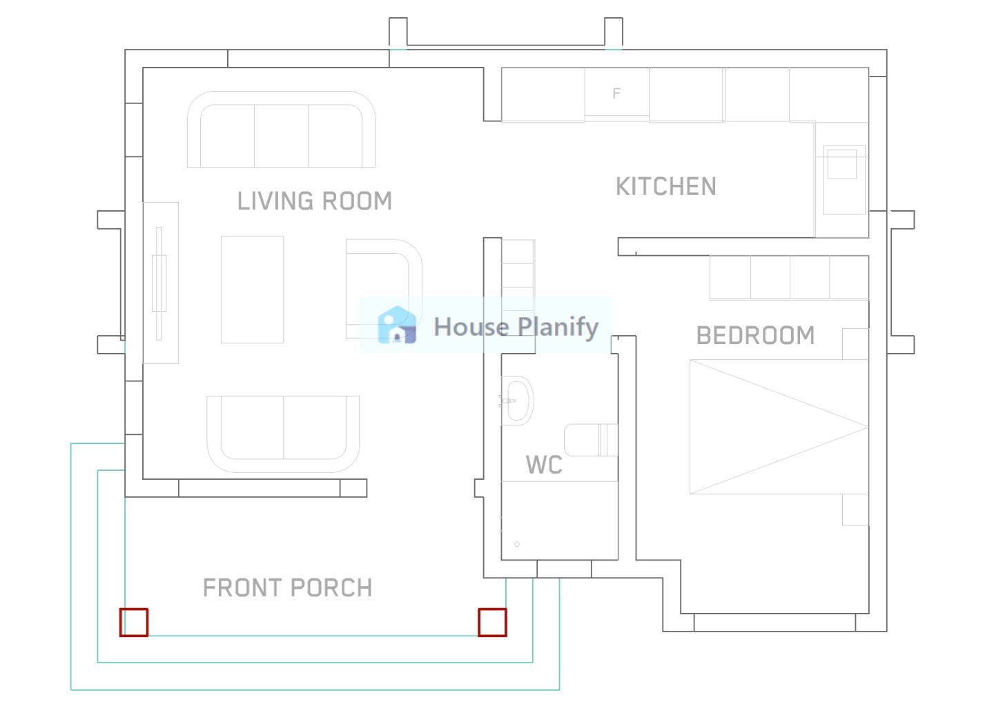 1100C Bungalow House Plan