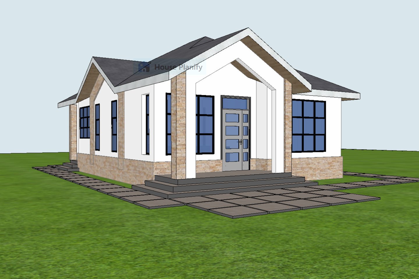 1200A Bungalow Front View