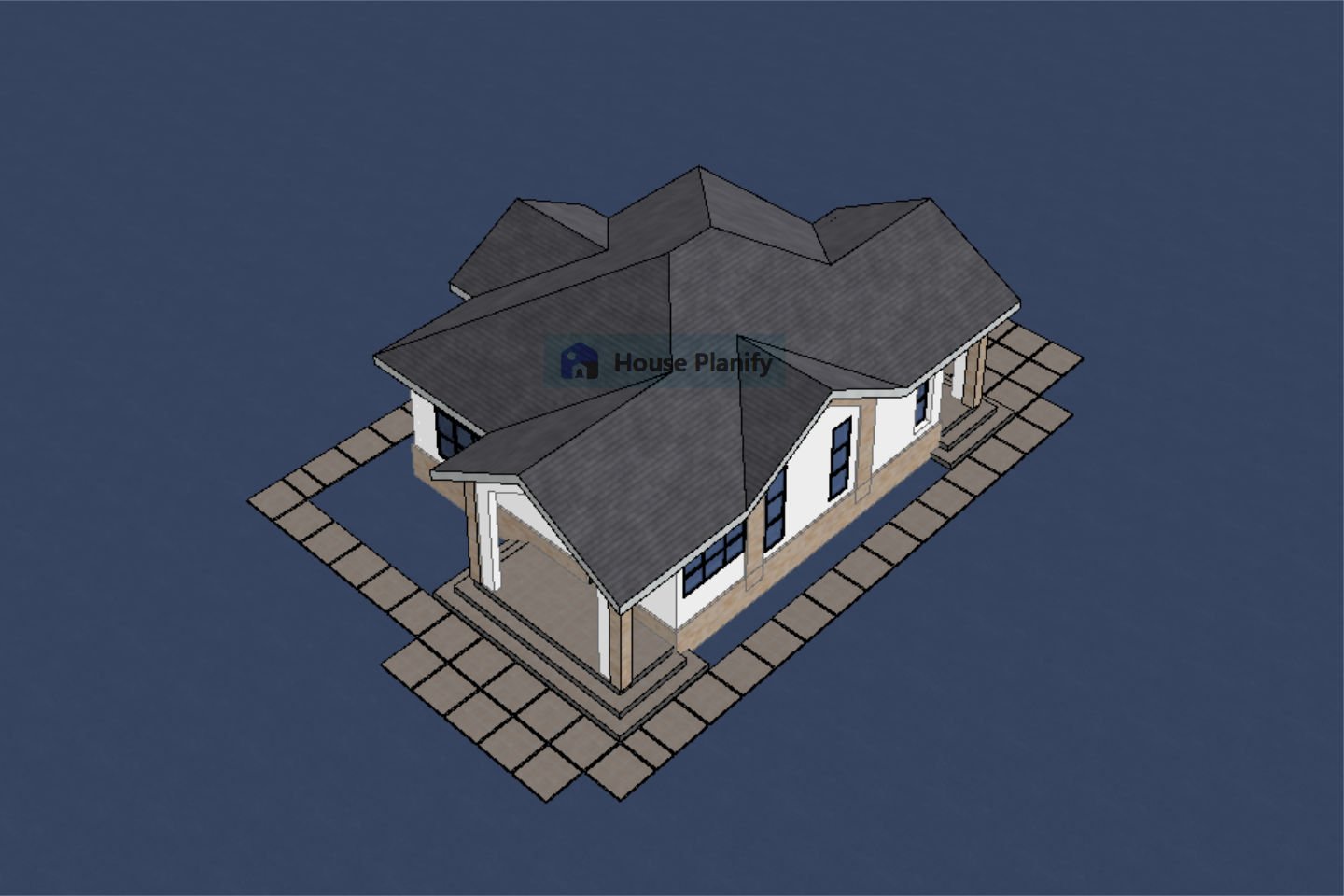 1200A Bungalow Roof View