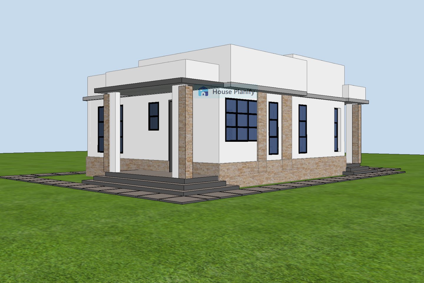 1200B Bungalow Front View