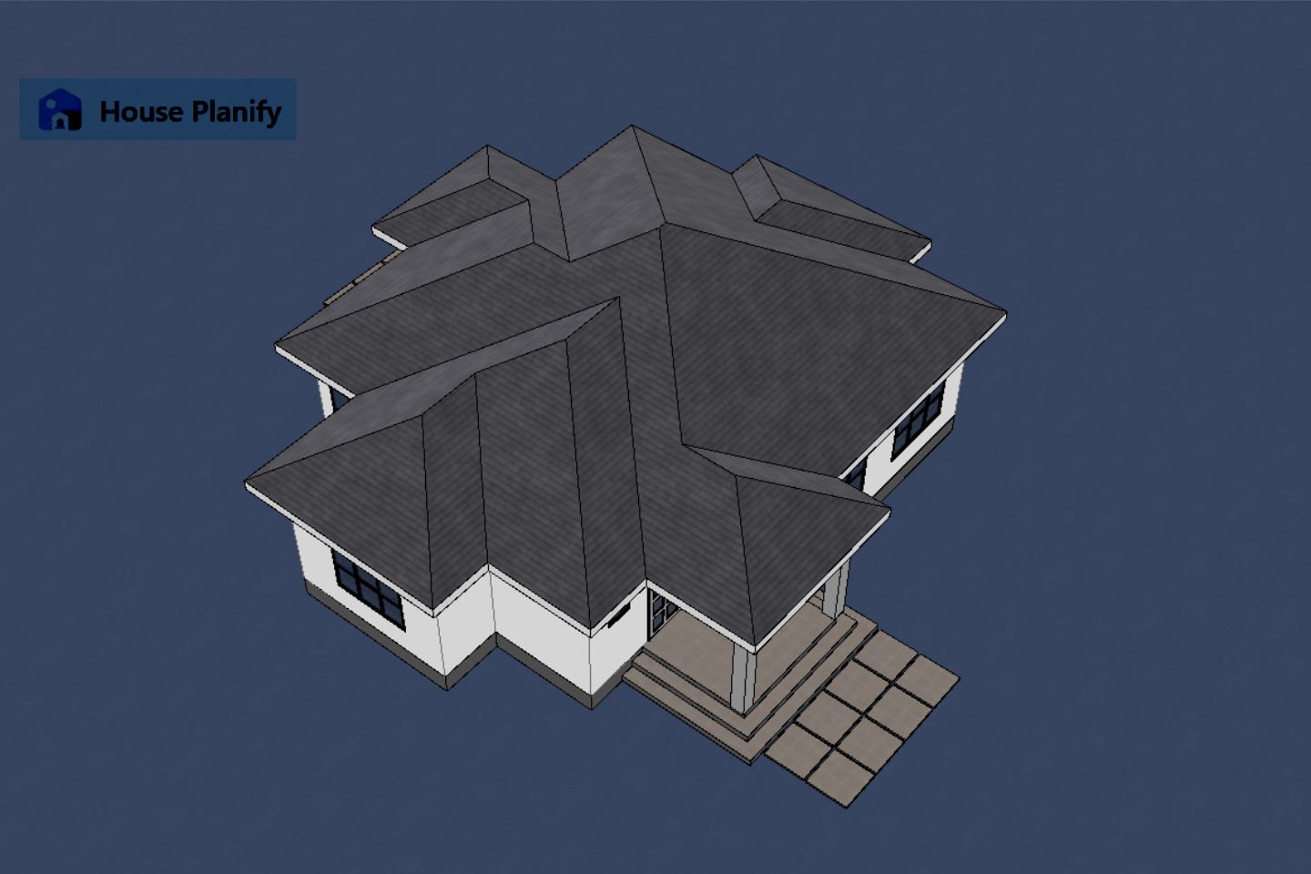 1300A Modern Bungalow Roof VIEW