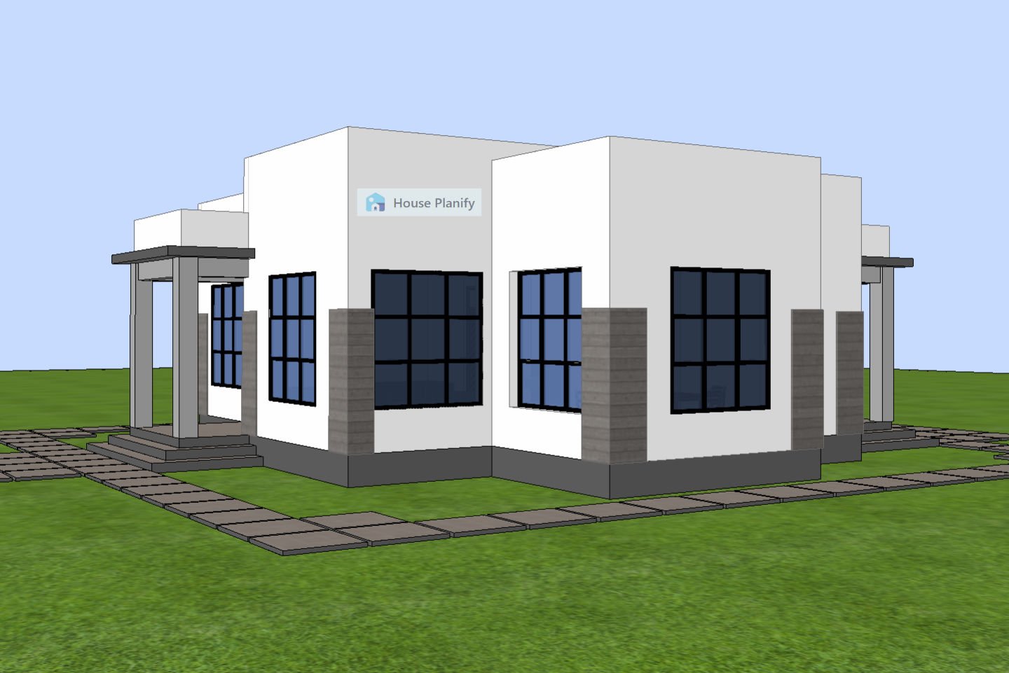 1300B Bungalow Front View