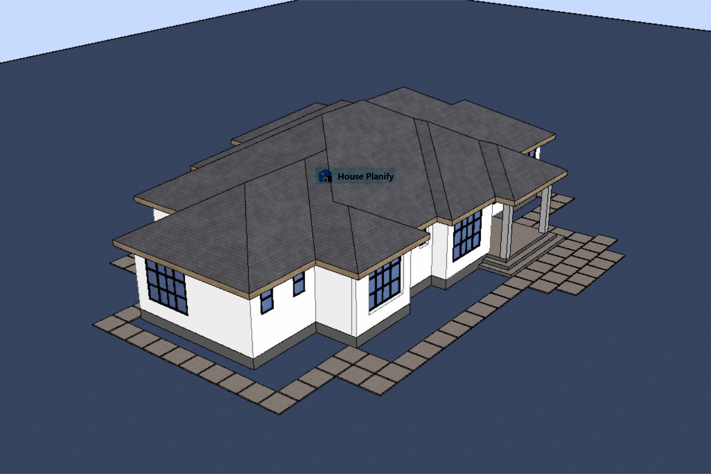 1409A Birds eye house view