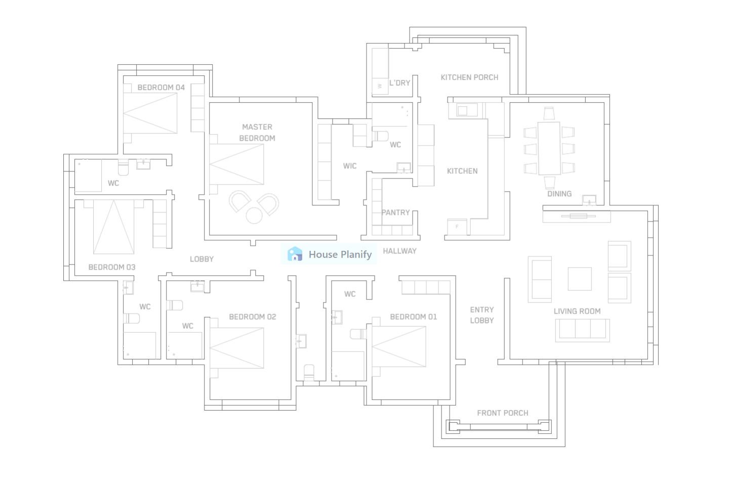 1409A Modern Bungalow House Plan