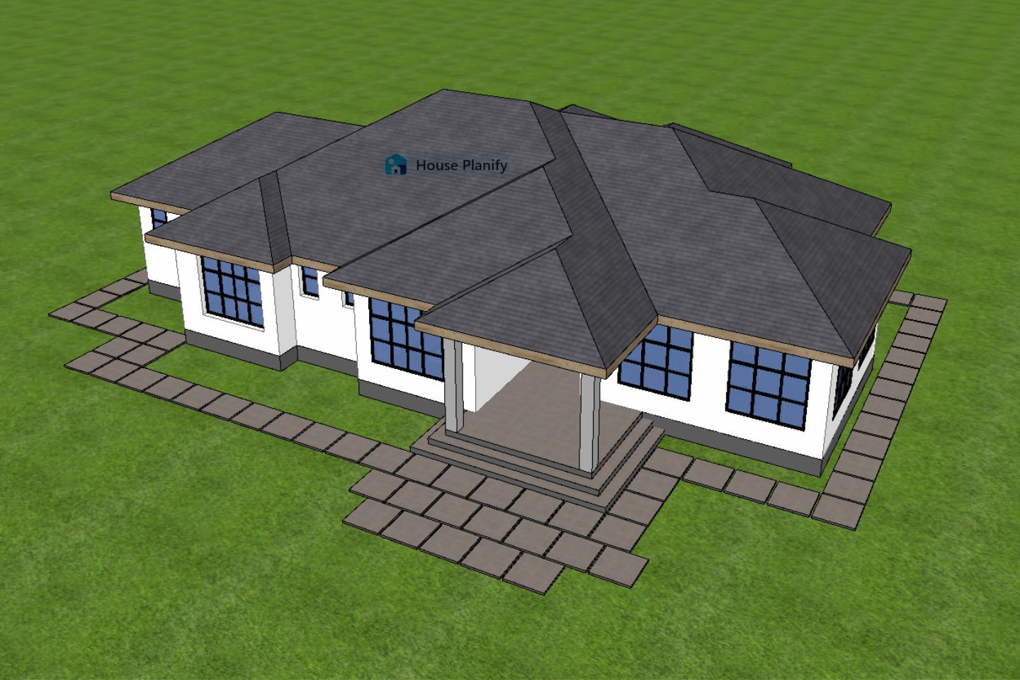 1409A Top view and roof design