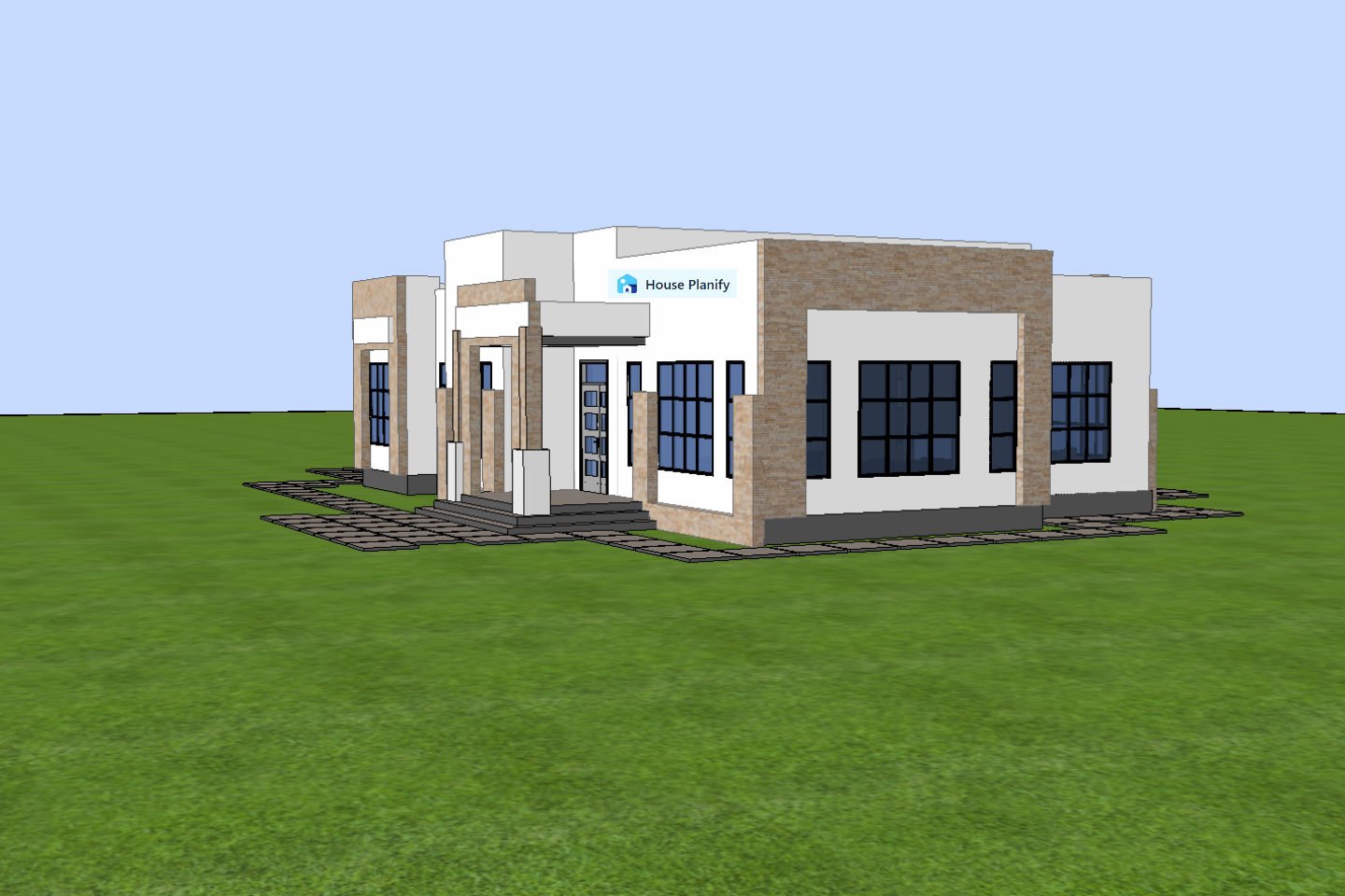 1409B Bungalow Side View Plan