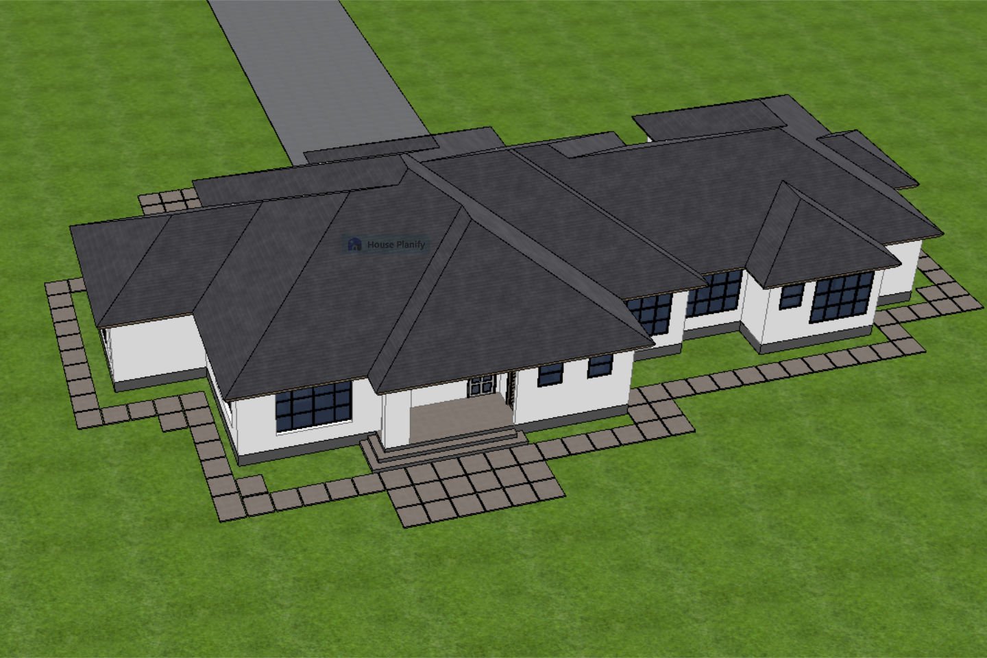 1600A Top View Bungalow