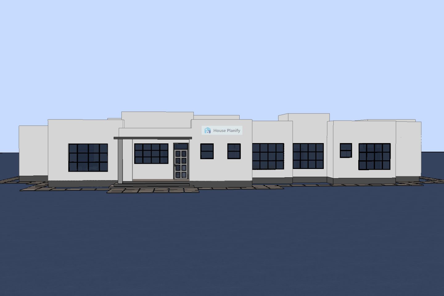 1600B Back View of the Bungalow