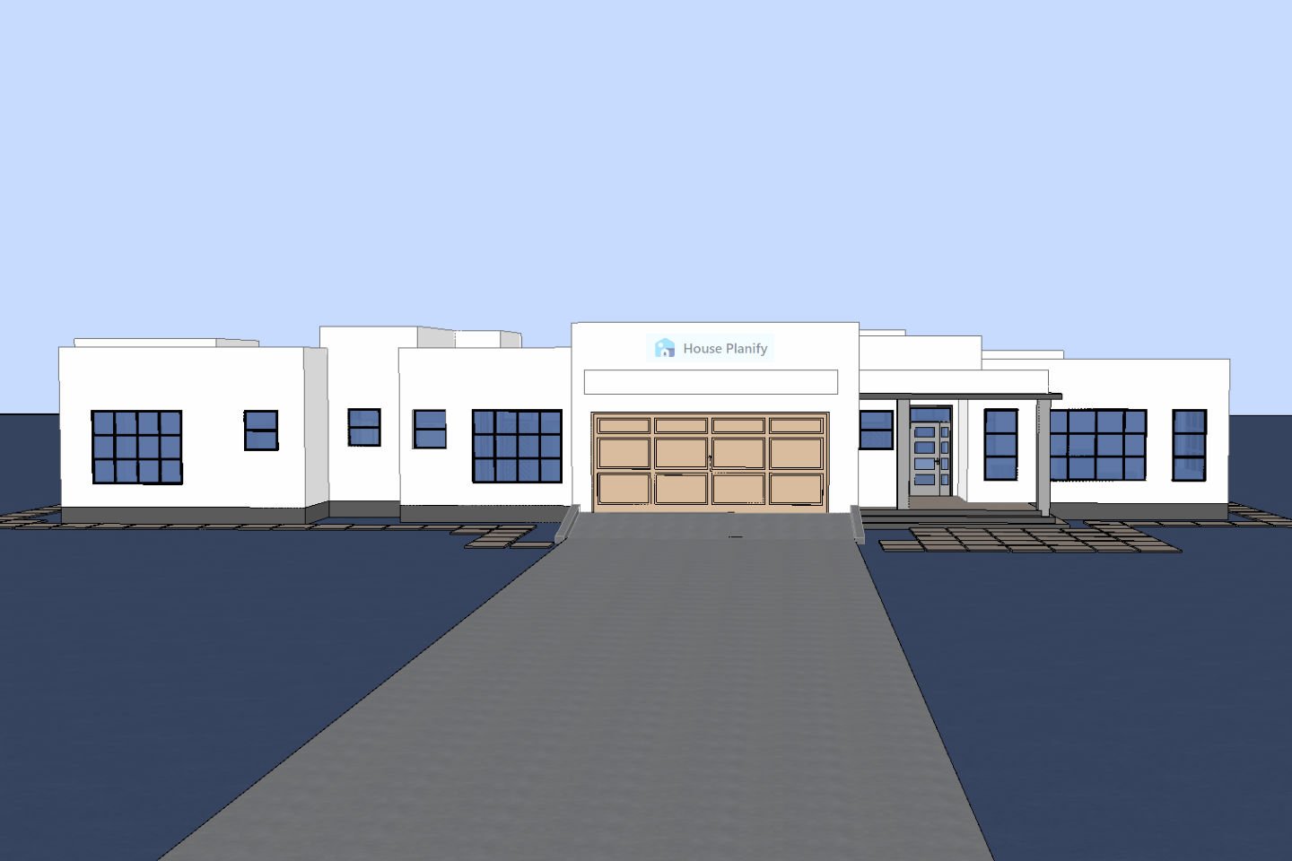 1600B Bungalow Front View