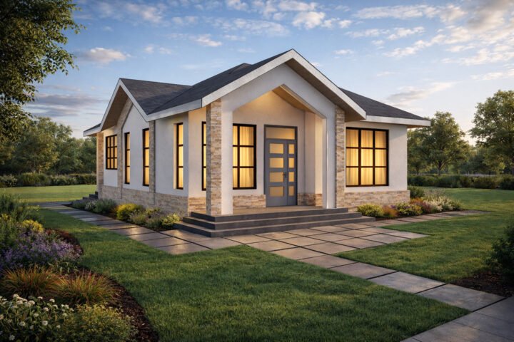 2-Bedroom-Bungalow-Pitched-Roof