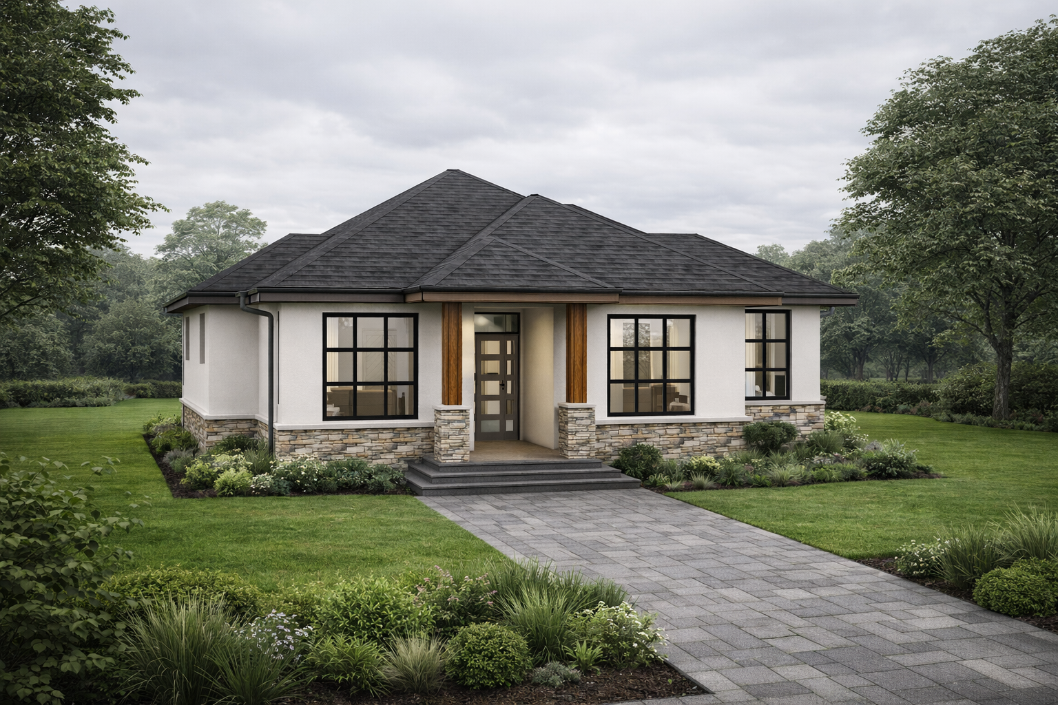 3 bedroom Bungalow house plan 1300a