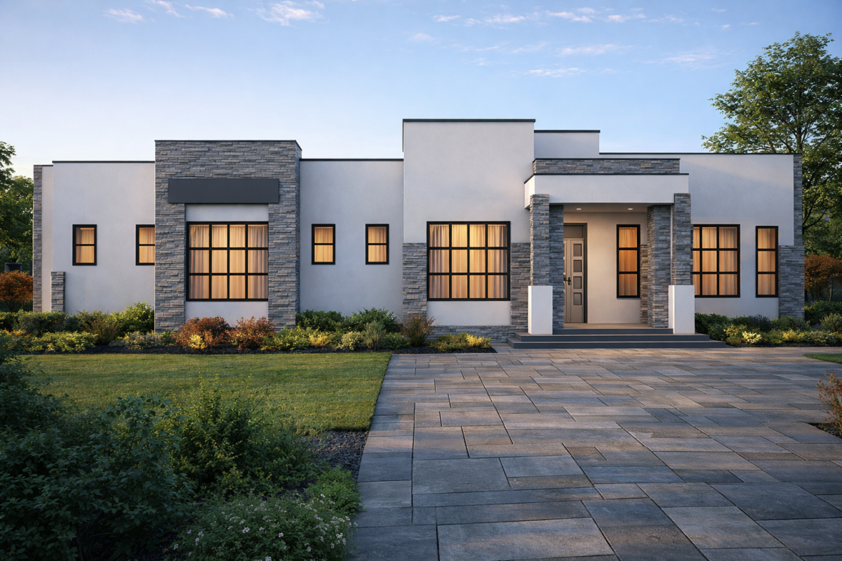 5 Bedroom Flat Roof Plan 1500A