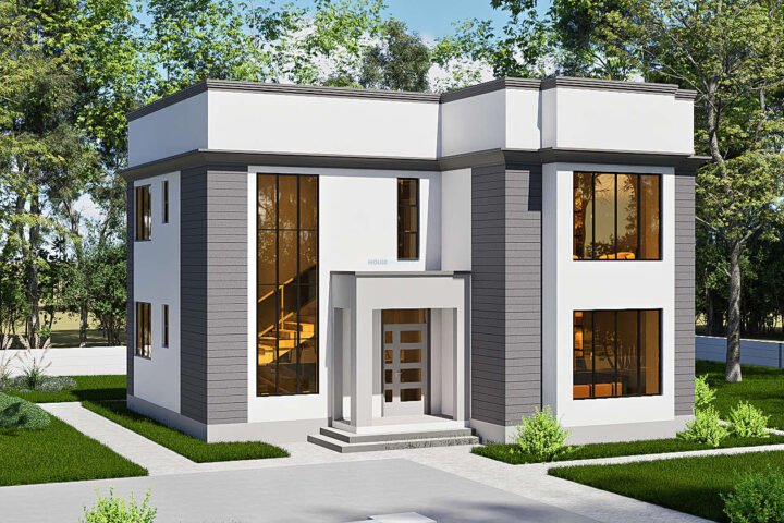 3 Bedroom Modern Hidden Roof Maisonette Floor Plan 2311B