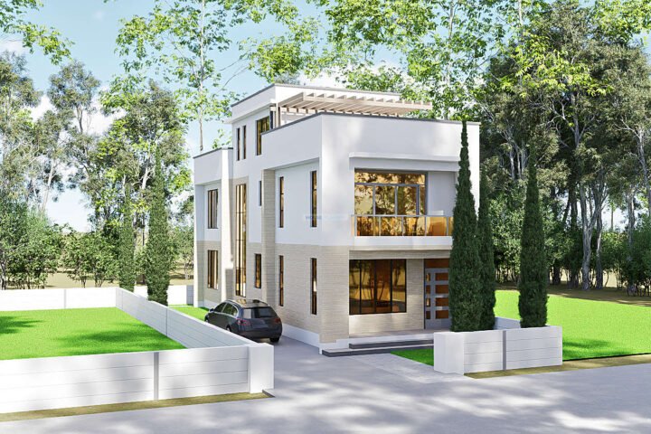 2312C - 3 bedroom modern maisonette front view