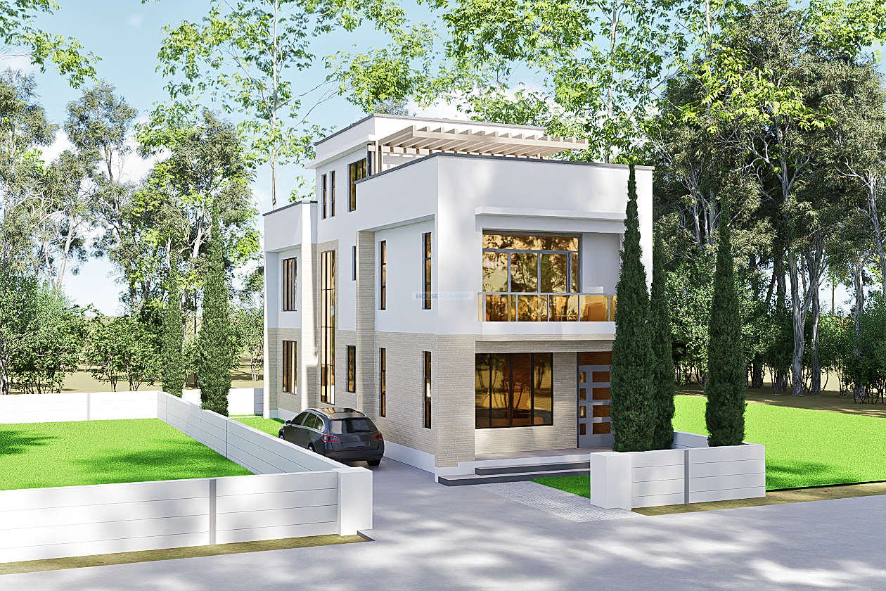2312C - 3 bedroom modern maisonette front view
