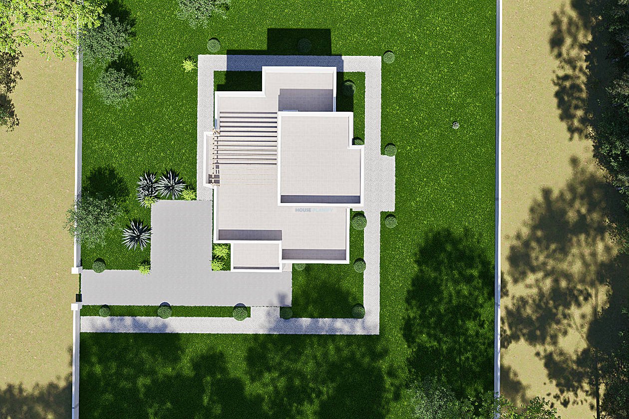 2406c site view plan top view of 4 bedroom maisonette