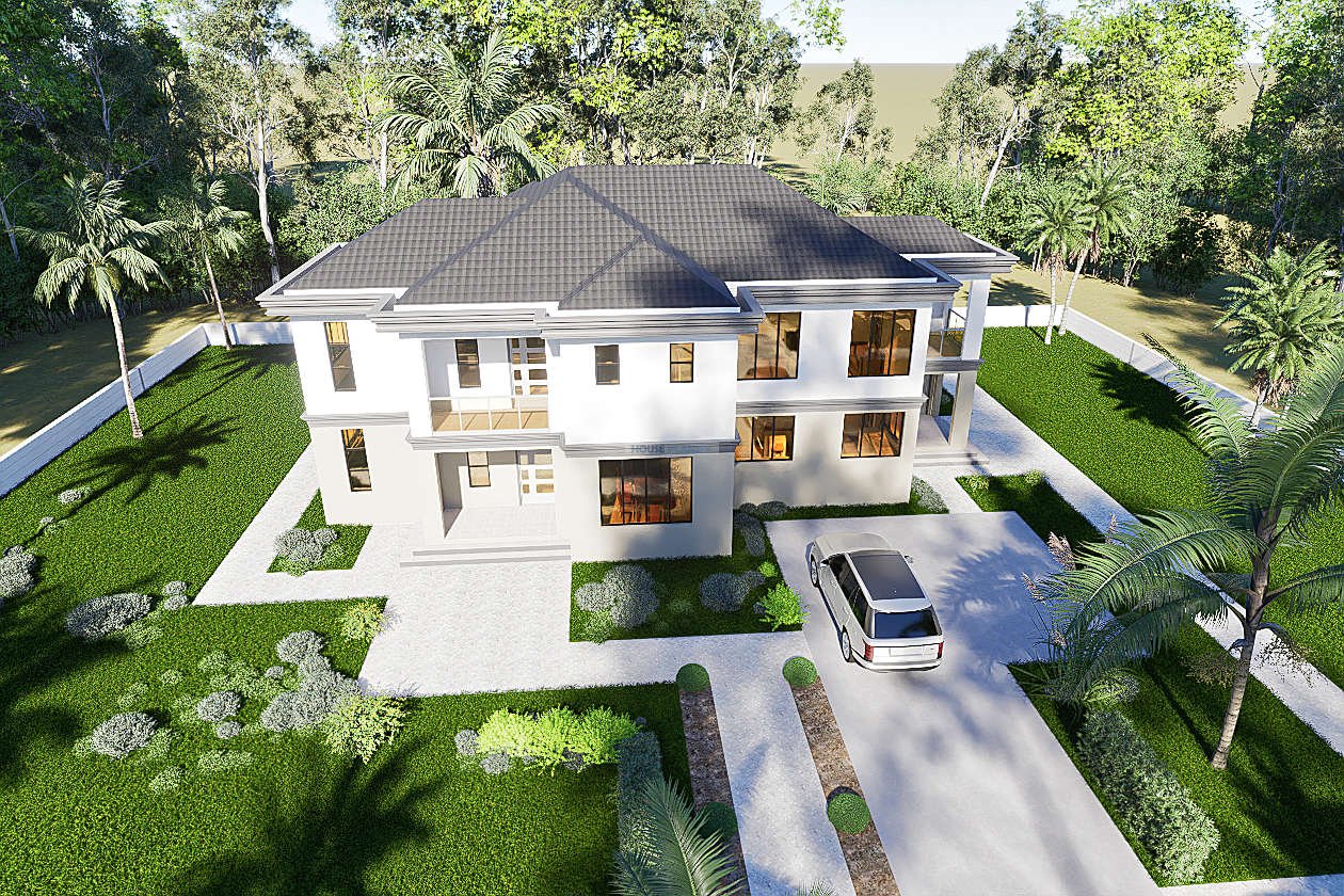 2510A 5 bedroom hip and gable front top view