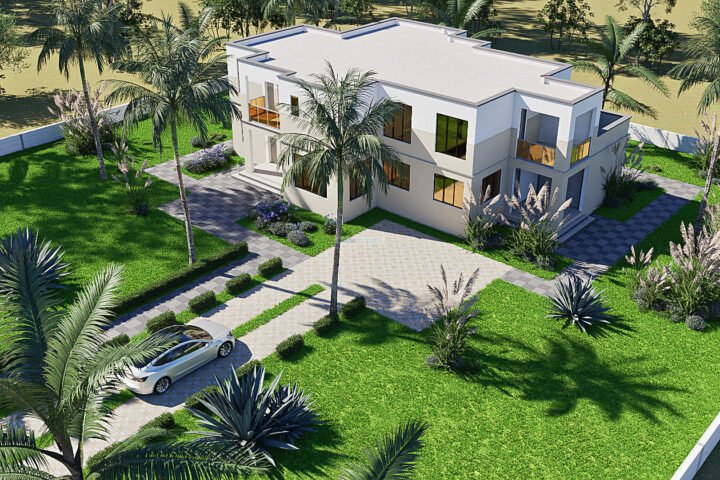 2510b 5 bedroom modern hidden roof maisonette far view