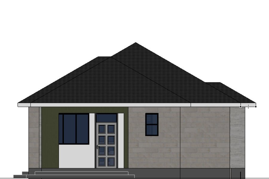 1201A Rear view elevation