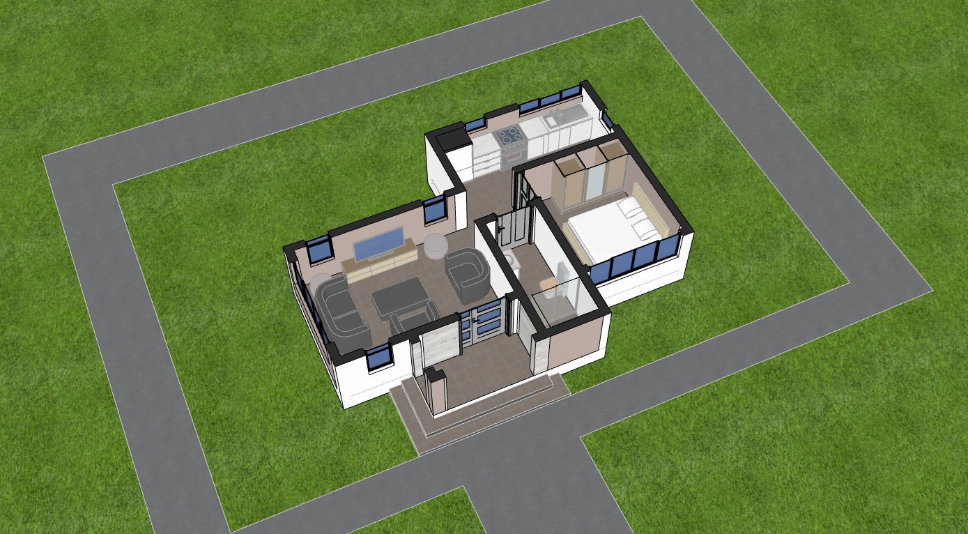 1 Bedroom Ready to Build House Plan 1101B