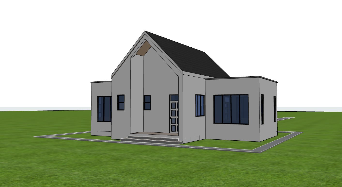 1 Bedroom single storey large house plan 1107A