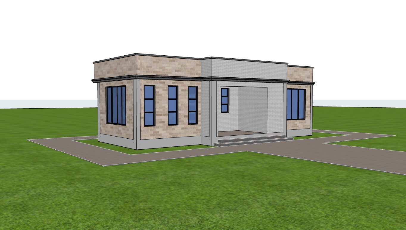 1 bedroom compact house plan 1120B