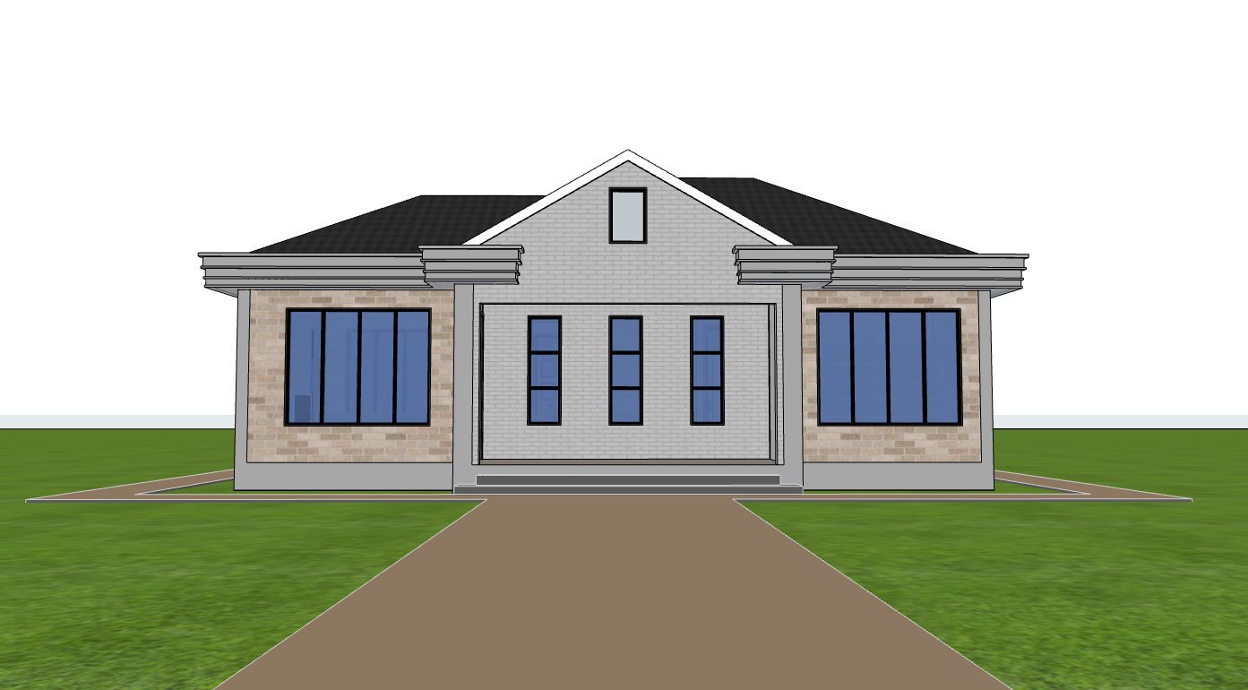 1 bedroom front view 1107A-D1