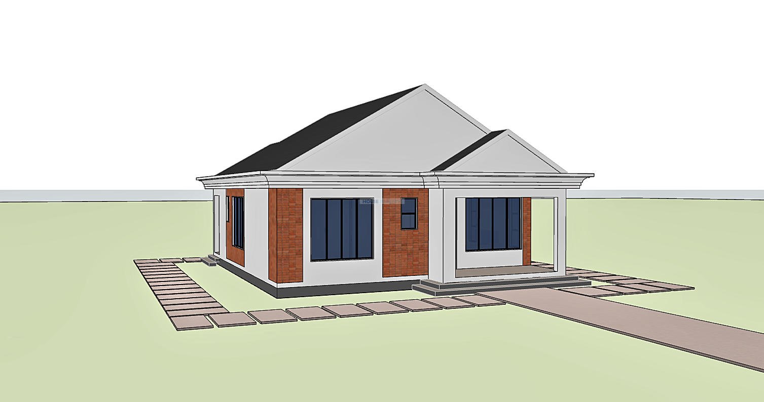 10 x 12 meter house plan bungalow 1202D