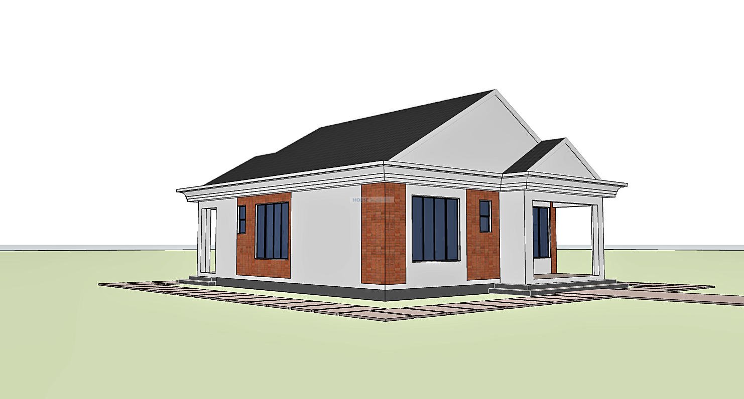 106 square meter bungalow house plan 1202D