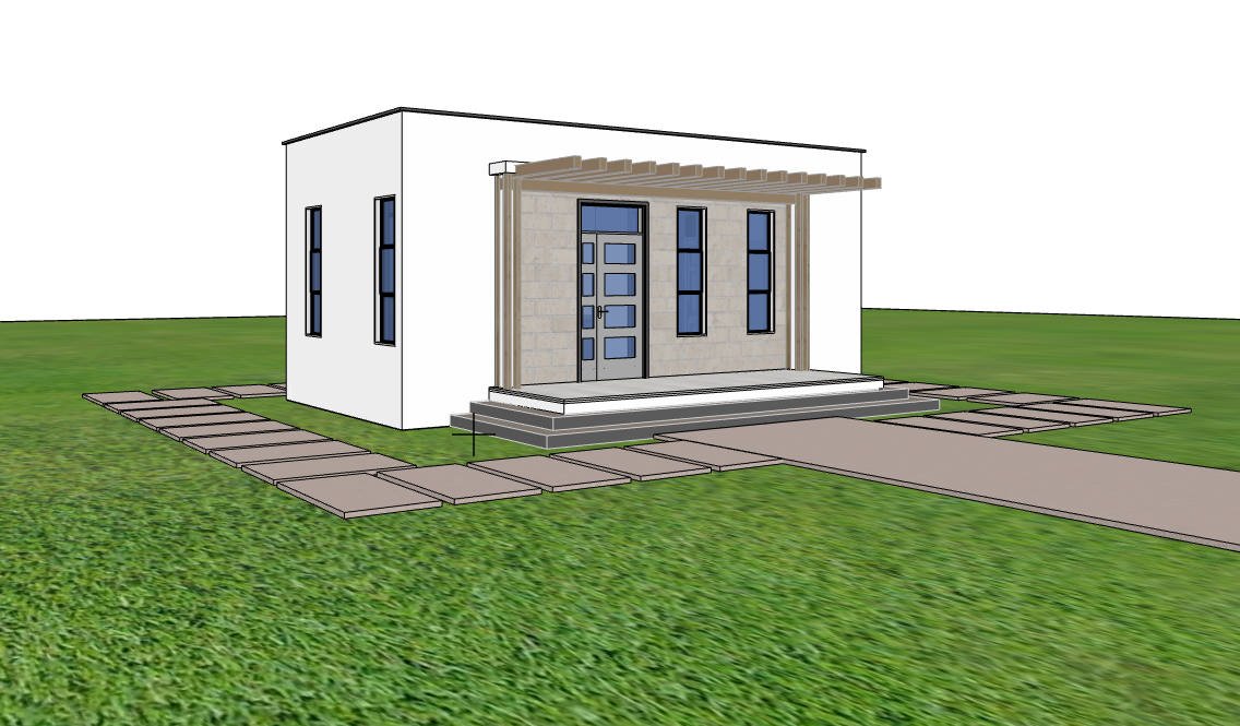 1 Bedroom Modern Tiny House Plan 1121B - Image 3