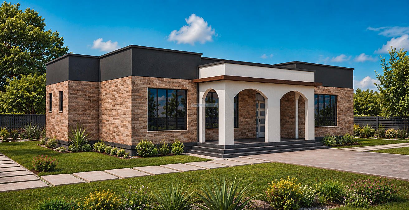 159 square meter 3 bedroom house plan 1315B