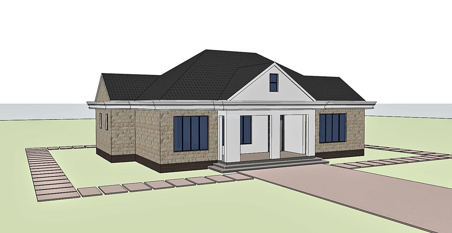 17 x 13 meter house plan 1315D