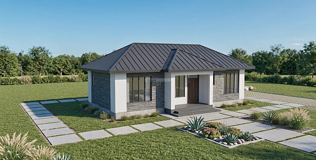 2 bedroom house plan for small plot of 12 by 16 meters 1203D