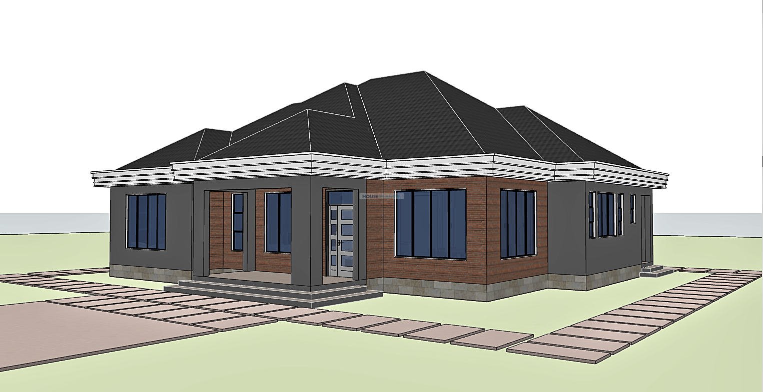 3 bedroom house design with pantry 1321A