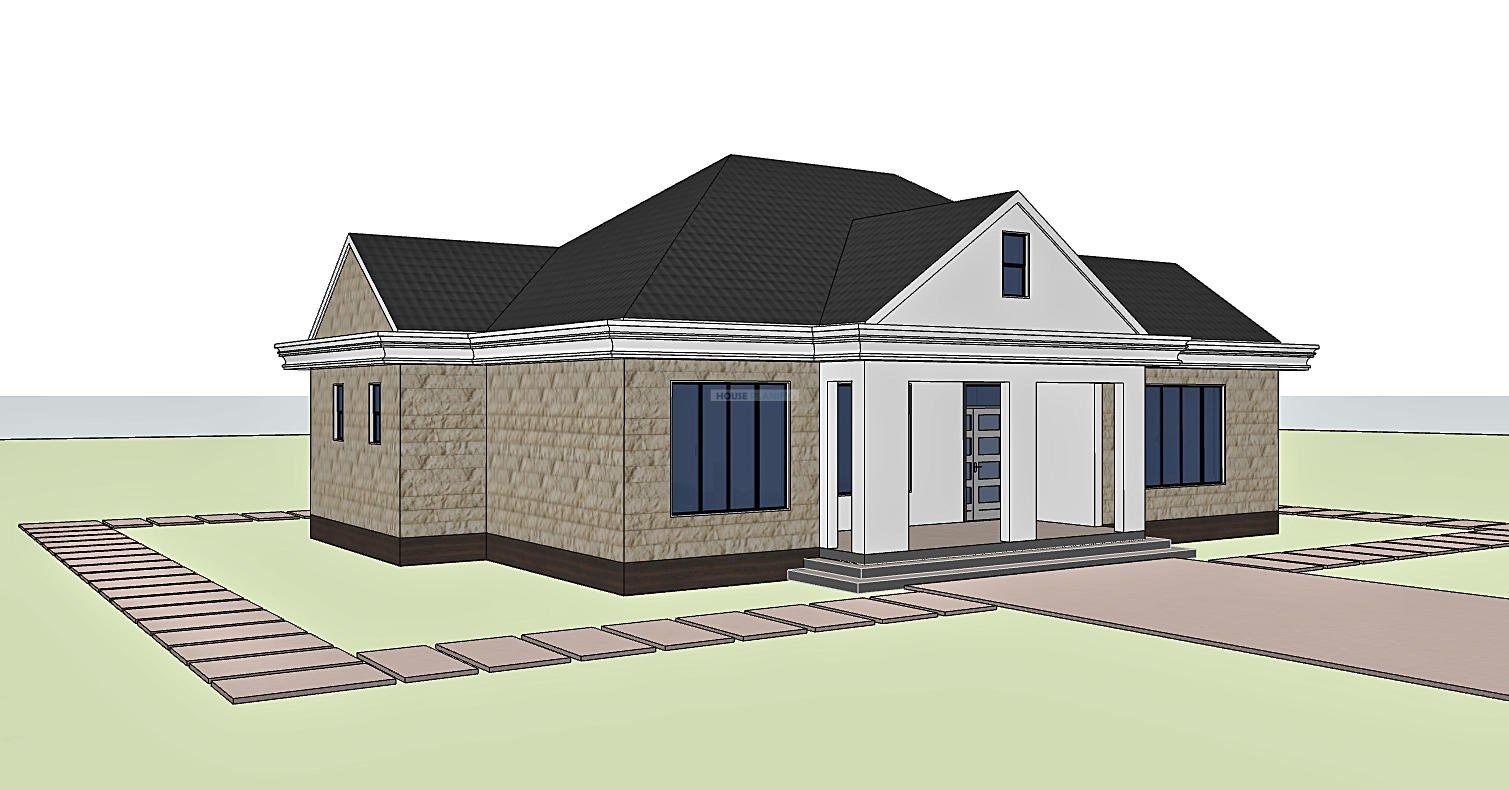 3 bedroom house plan for 20 x 17 meter plot 1315D