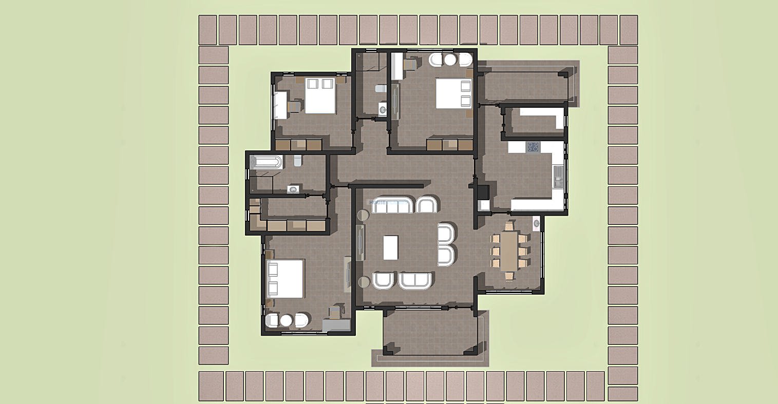 3 bedroom single storey house plan with master bedroom ensuite 1321A