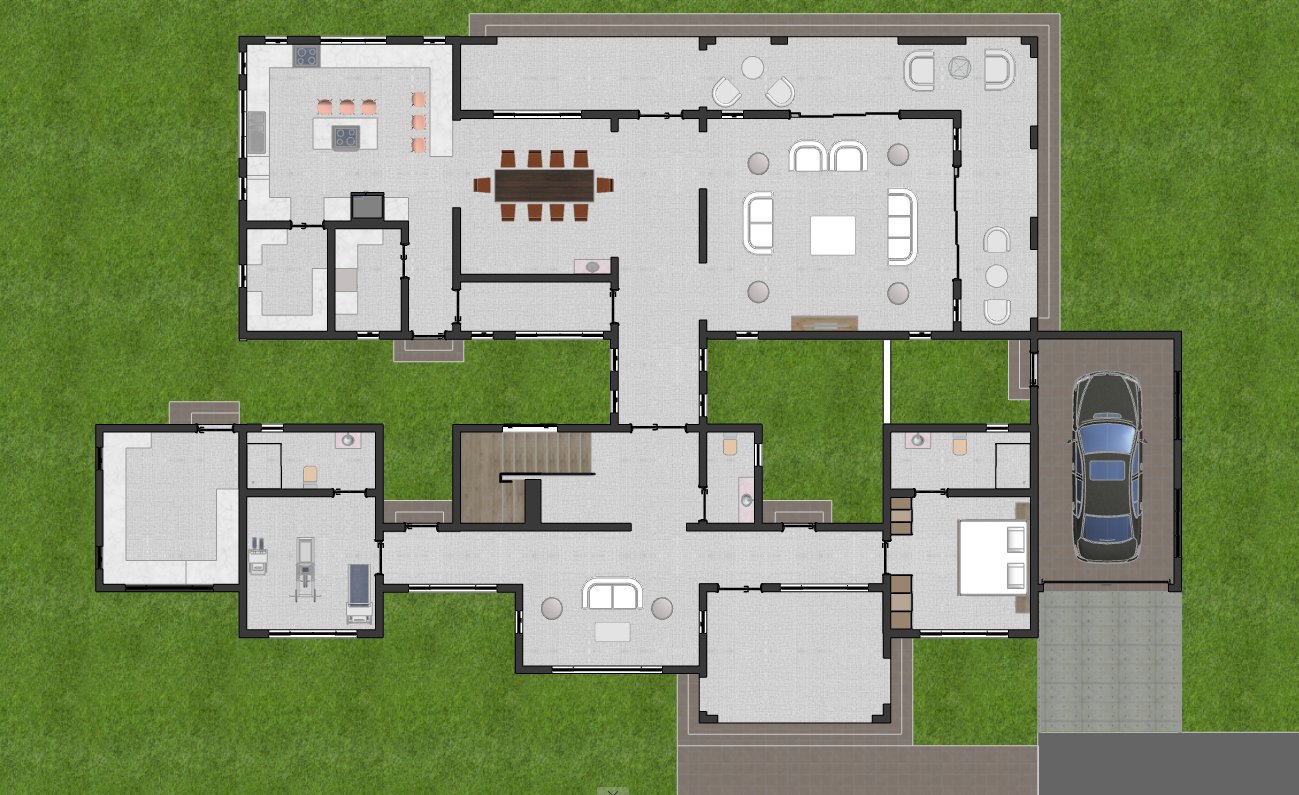 6 Bedroom modern maisonette floor plan 2512c