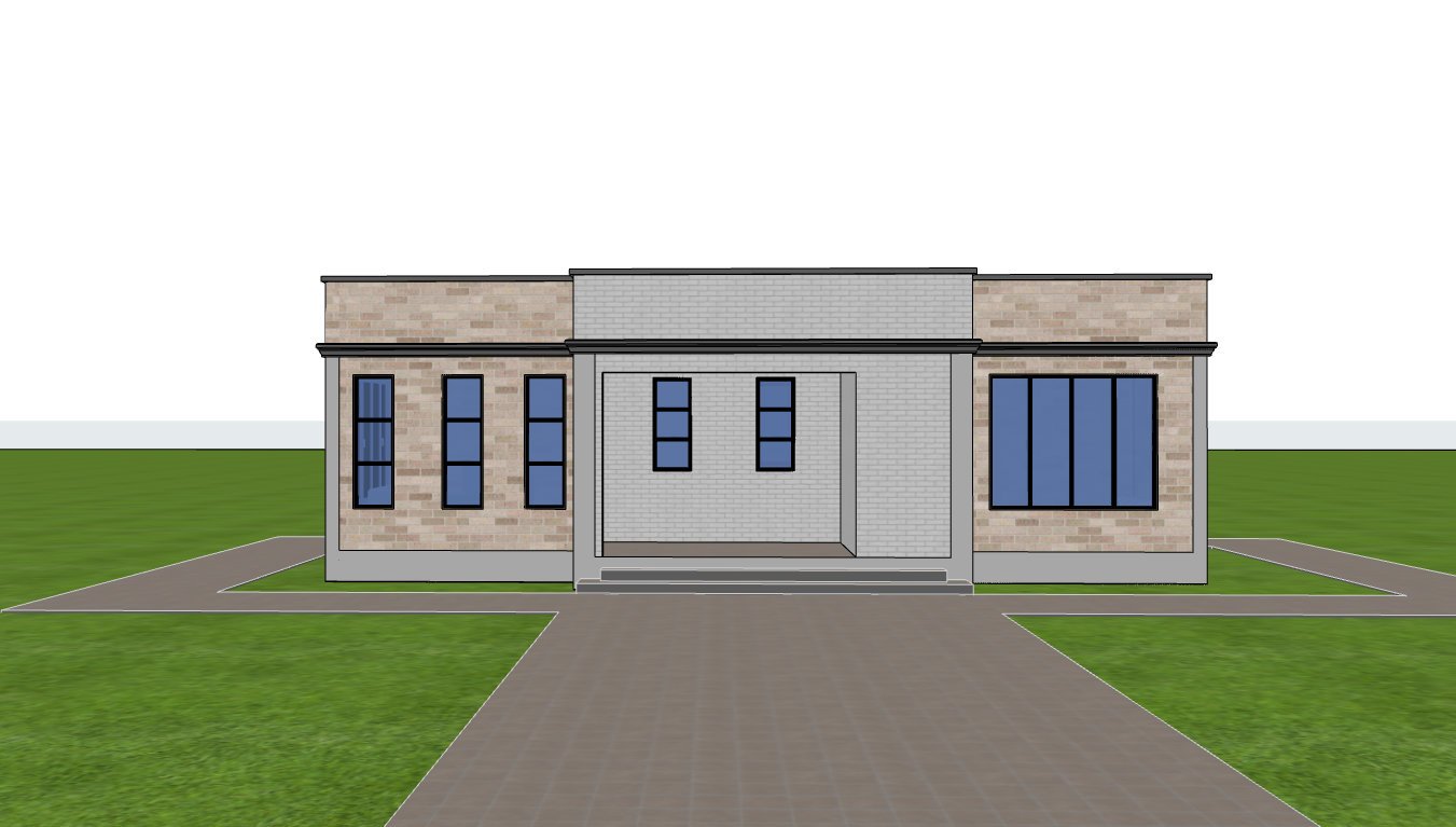60 square meter single storey house plan 1120B