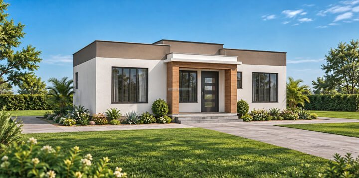 82 square meter w bedroom bungalow house plan 1203E
