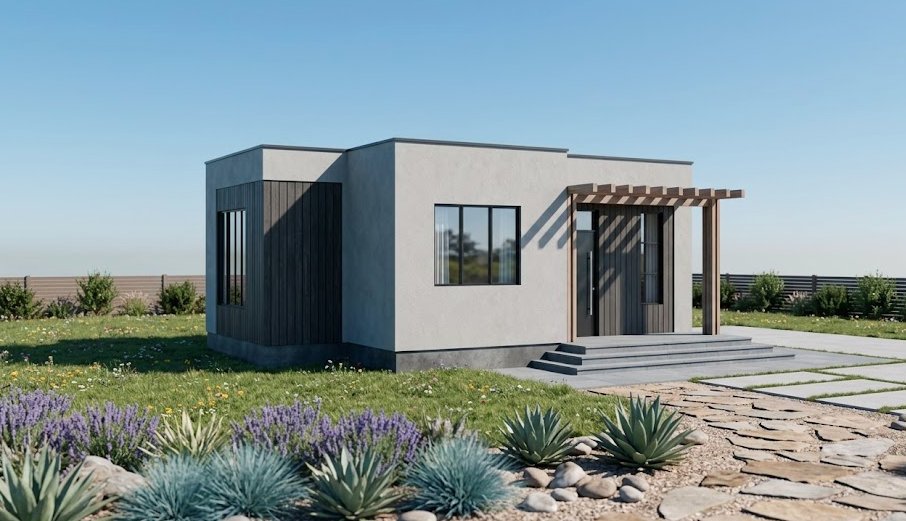 9 by 7 meter 1 bedroom house plan 1102B