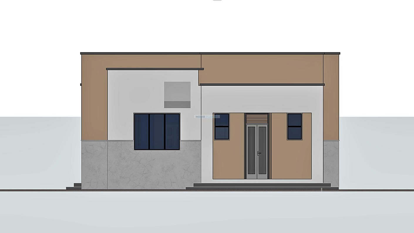 Back elevation bungalow 1202C
