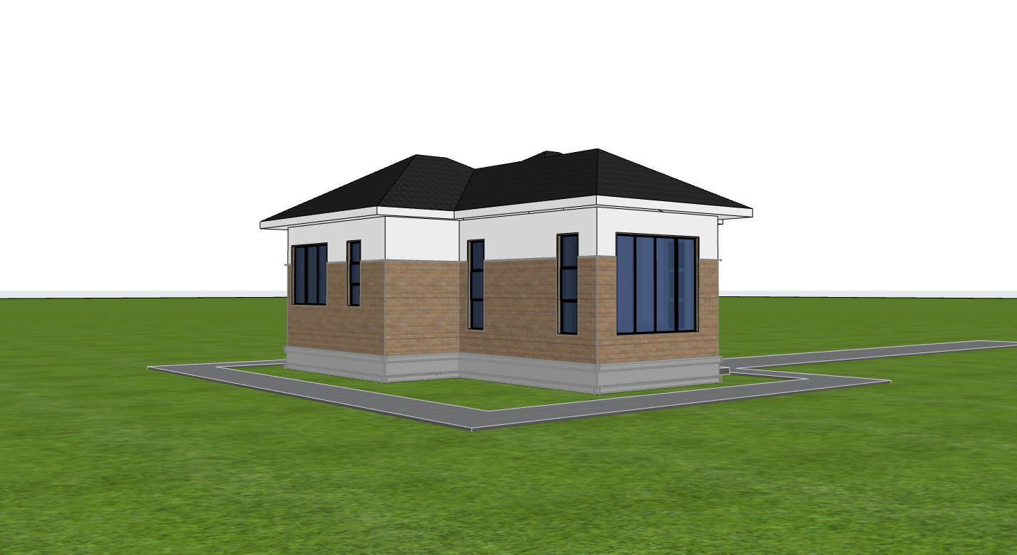 Back view of one bedroom house 1101A
