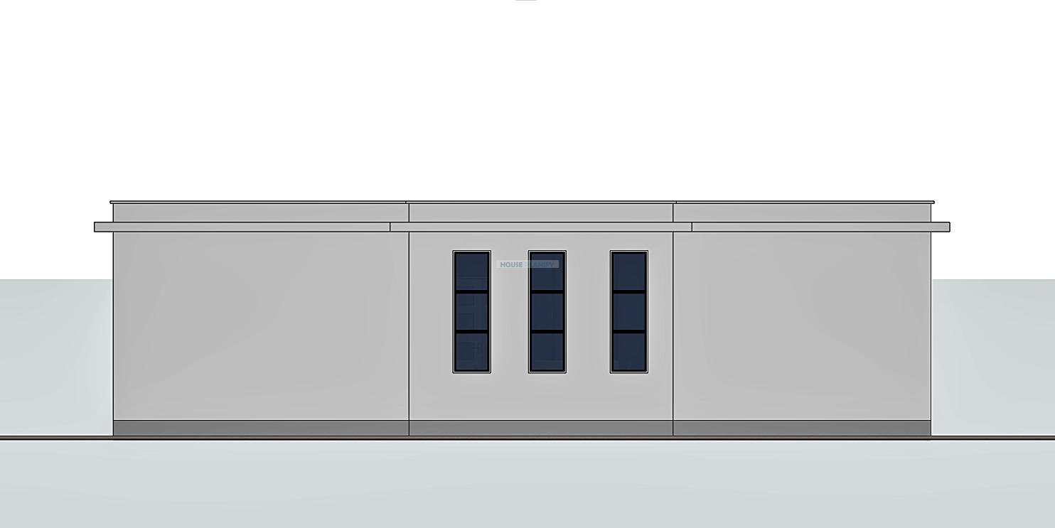 Bungalow back elevation 1203C