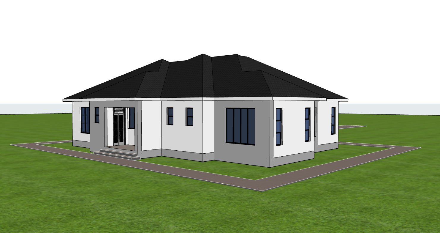 Bungalow back elevation 1312A