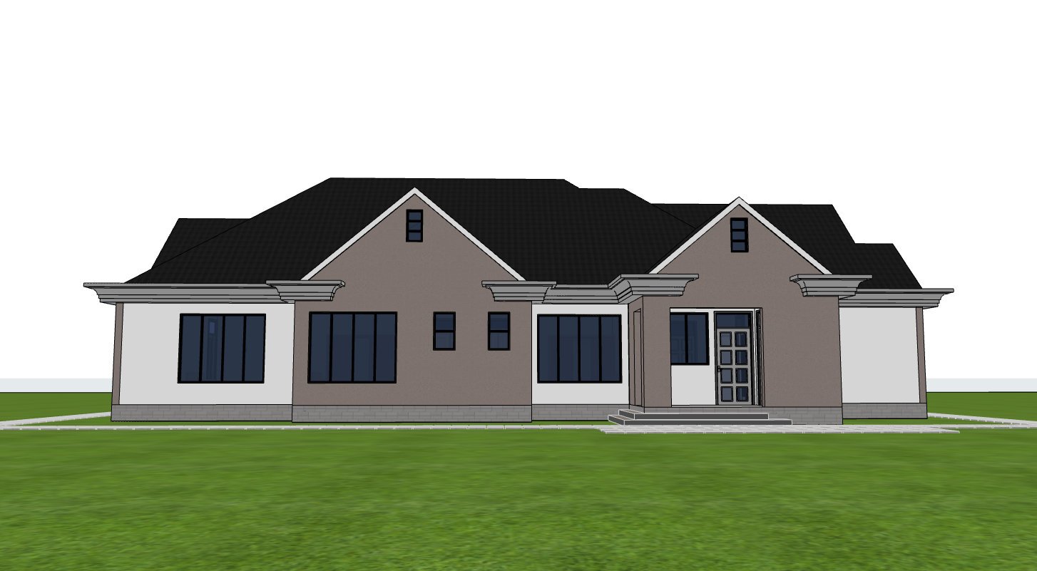 Bungalow back elevation 1404AD1