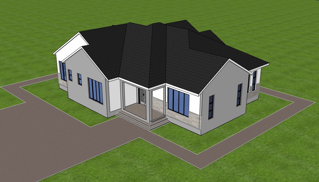 Bungalow front birds eye view 1312AD2