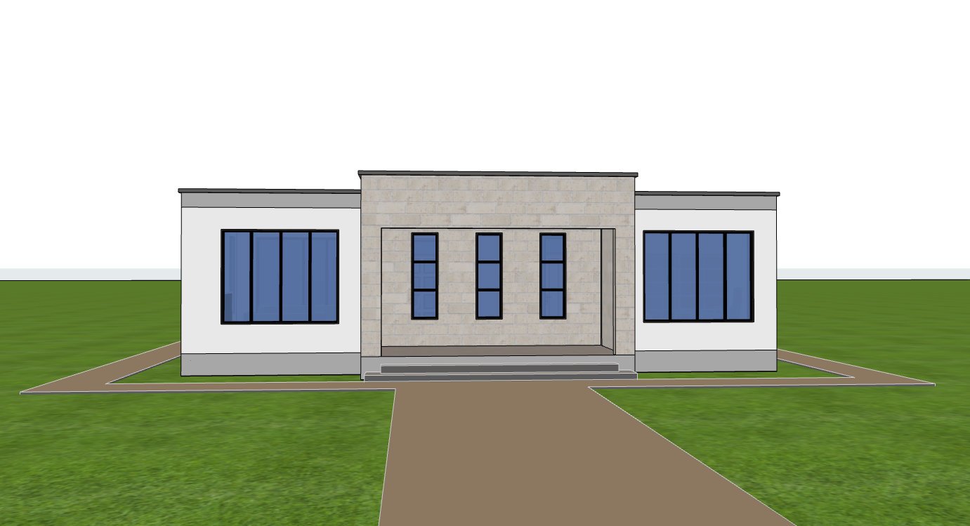 Bungalow front elevation 1107B