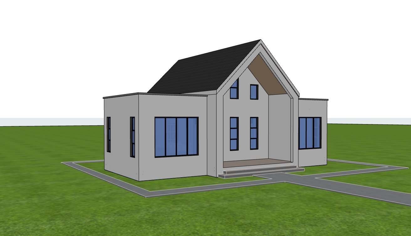 Bungalow left side external view 1107A