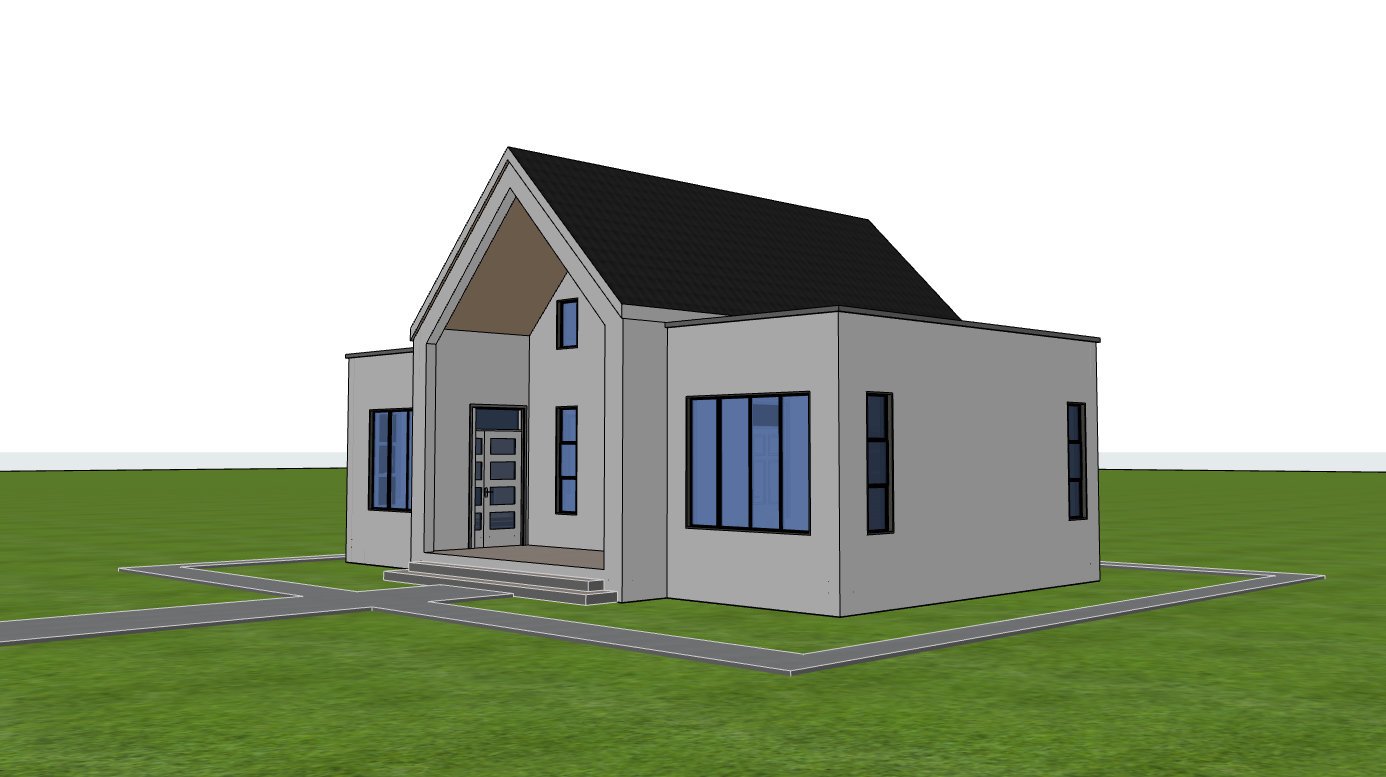 Bungalow side elevation 1107A